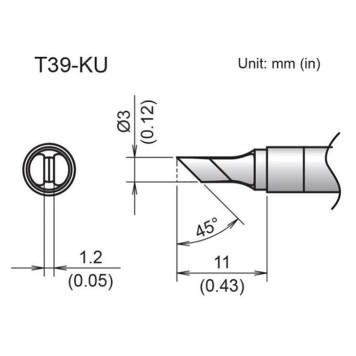 Hakko T39-KU Наконечник