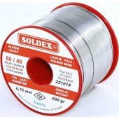 Soldex Sn60 Pb40 Припой (проволока на катушке) 0,75мм 500гр Soldex Sn60 Pb40 Припой (проволока на катушке) 0,75мм 500гр