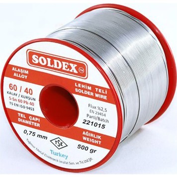 Soldex Sn60 Pb40 Припой (проволока на катушке) 0,75мм 500гр