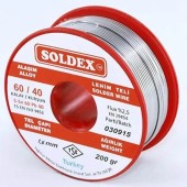 Soldex Sn60 Pb40 Припой (проволока на катушке) 1.6мм 200гр Soldex Sn60 Pb40 Припой (проволока на катушке) 1.6мм 200гр