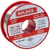 Soldex Sn60 Pb40 Припой (проволока на катушке) 1мм 200гр Soldex Sn60 Pb40 Припой (проволока на катушке) 1мм 200гр