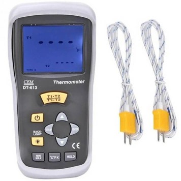 CEM DT-613 Термоэлектрический термометр (с двойным входом) -1